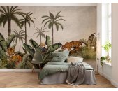 P279-VD4 Tapeten Komar Pure 2 Tiger Jungle Farbe Grün Vlies Fototapete