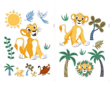 14501h Tapeten Komar Into Wonderland Lion King Faraway Oasis  Farbe bunt Vlies Fototapete