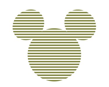DD1-063 Tapeten Komar Into Wonderland Mickey Head Stripes Farbe schwarz, gelb Vlies Fototapete