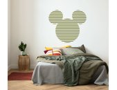 DD1-063 Tapeten Komar Into Wonderland Mickey Head Stripes Farbe schwarz, gelb Vlies Fototapete