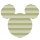 DD1-063 Tapeten Komar Into Wonderland Mickey Head Stripes Farbe schwarz, gelb Vlies Fototapete