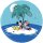 DD1-078 Tapeten Komar Into Wonderland Mickey and Minnie Remote Island  Farbe bunt Vlies Fototapete