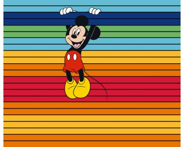 DX6-162 Tapeten Komar Into Wonderland Mickey Magic Rainbow Farbe bunt Vlies Fototapete