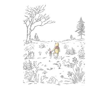 IADX4-043 Tapeten Komar Into Wonderland Winnie the Pooh Walk Farbe bunt Vlies Fototapete
