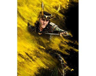 IADX4-100 Tapeten Komar Into Wonderland Loki Yellow Dust   Farbe bunt Vlies Fototapete