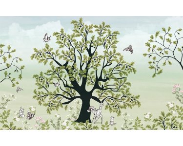 IADX8-119 Tapeten Komar Into Wonderland Bambi Forest Friends Farbe bunt Vlies Fototapete