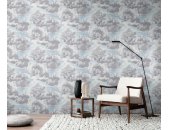 AS 399856 Tapeten A.S Creation Farbe Grau Blau Weiß   Michalsky 6 Satintapete
