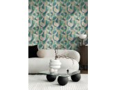 AS 399322 Tapeten A.S Creation Farbe Creme Beige Blau Grün  French Affair   Satintapete
