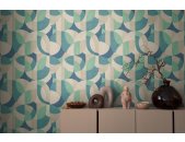 AS 399322 Tapeten A.S Creation Farbe Creme Beige Blau Grün  French Affair   Satintapete