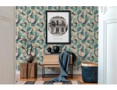 AS 399322 Tapeten A.S Creation Farbe Creme Beige Blau Grün  French Affair   Satintapete