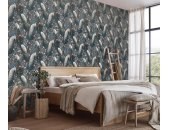 10414-08 Tapeten Erismann Play of light Farbe blau Vinyltapete auf Vlies