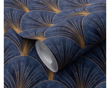 10451-08 Tapeten Erismann Elle Decoration 4 Farbe blau Vinyltapete auf Vlies