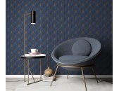 10451-08 Tapeten Erismann Elle Decoration 4 Farbe blau Vinyltapete auf Vlies