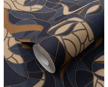 10458-08 Tapeten Erismann Elle Decoration 4 Farbe blau Vinyltapete auf Vlies