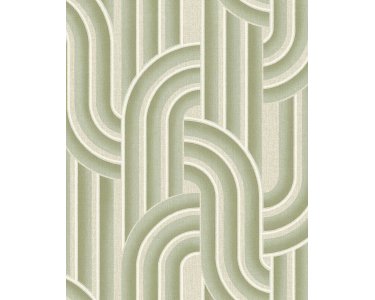 340561 Tapeten Eijffinger Groovy  Farbe grün weiß creme Vlies