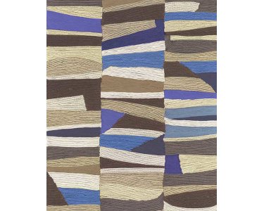 340572 Tapeten Eijffinger Groovy  Farbe blau beige sand Vlies