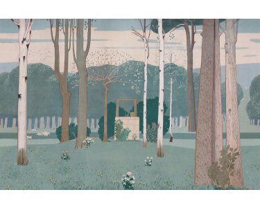 V149-2F Tapeten Essener Panorama 2 Farbe blau Wandbild