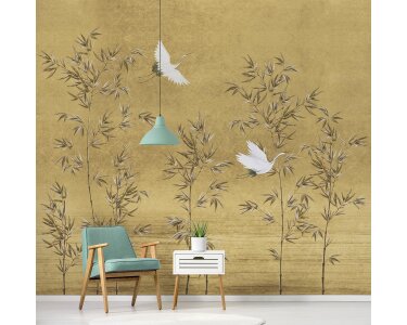 V156-3F Tapeten Essener Panorama 2 Farbe gold Wandbild