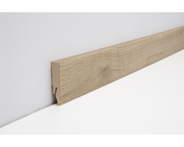 Joka Sockelleiste 14x58 mm 2,4 m lang FO 458 Profil  458 mit FinishFolie Oberfläche  L129  458