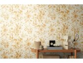 AS 790614 Tapeten A.S Creation CosmoLiving Farbe Gold Weiß Metallic Creme  Vliestapete