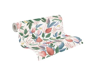 AS 790625 Tapeten A.S Creation CosmoLiving Farbe Weiß Bunt Rosa Grün Blau Vliestapete