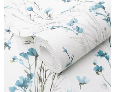 1056118 Tapeten Erismann Forest Dreams Farbe türkis Vliestapete