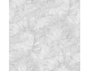 GrandecoLife Karuna Vinyltapete Weiß Blättermotiv A67603 Vanavara – scheuerbeständig, 53 cm x 10,05 m