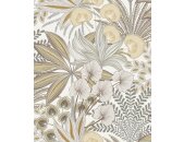 GrandecoLife Karuna Vinyltapete Beige Blättermotiv...