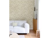GrandecoLife Karuna Vinyltapete Taupe A76101 Eden – scheuerbeständig, 53 cm x 10,05 m