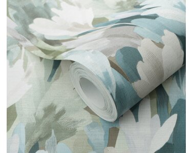Erismann 10586-07 Pure Harmony Vliestapete Blumen Blau Modern