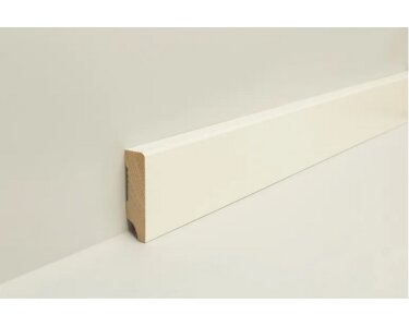 JOKA Sockelleiste Kiefer Weiß Lackiert RAL 9010 18x58x2400 mm Fase Profil 103-640